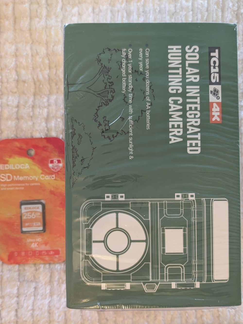 Solar Integrated Hunting Camera TC15 4K - Green